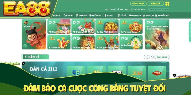 Đảm bảo cá cược công bằng tuyệt đối Đảm bảo cá cược công bằng tuyệt đối