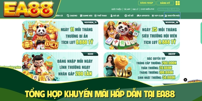 Tổng hợp khuyến mãi hấp dẫn tại EA88 Tổng hợp khuyến mãi hấp dẫn tại EA88